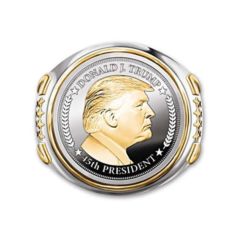 Personalized Trump Ring MAKE AMERICA GREAT AGAIN Engrave Ring American President Supporter Unisex Cool Fashion Jewelry Ring