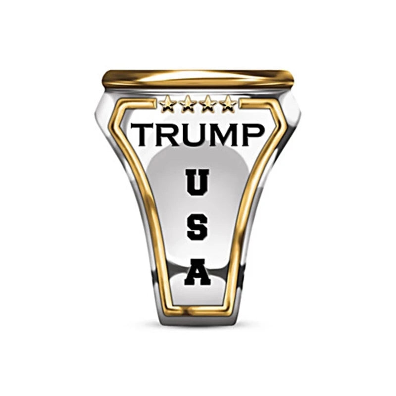 Personalized Trump Ring MAKE AMERICA GREAT AGAIN Engrave Ring American President Supporter Unisex Cool Fashion Jewelry Ring